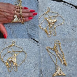 Cubic Zirconia in Sterling Silver Pendant and Chain Necklace